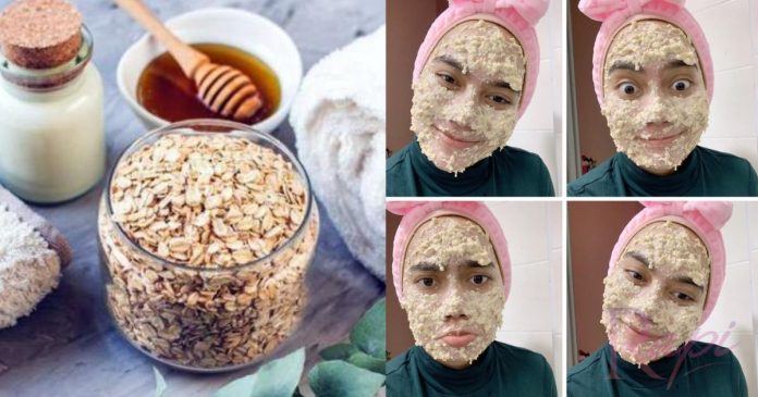 Masker Muka Oatmeal – Lembutkan & Cerahkan Kulit